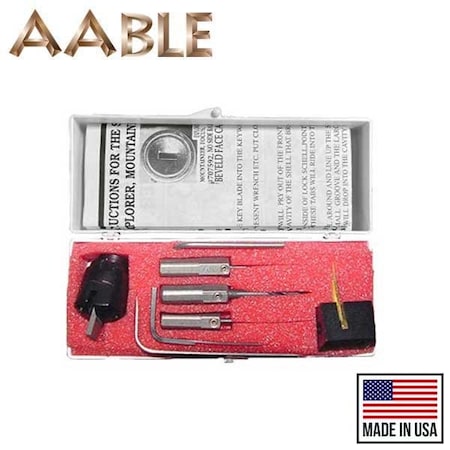 Aable Universal Ford Flush Mount Chrysler, Dodge, Jeep, 8 Cut Ignition Removal Kit AAB-U1-IRK